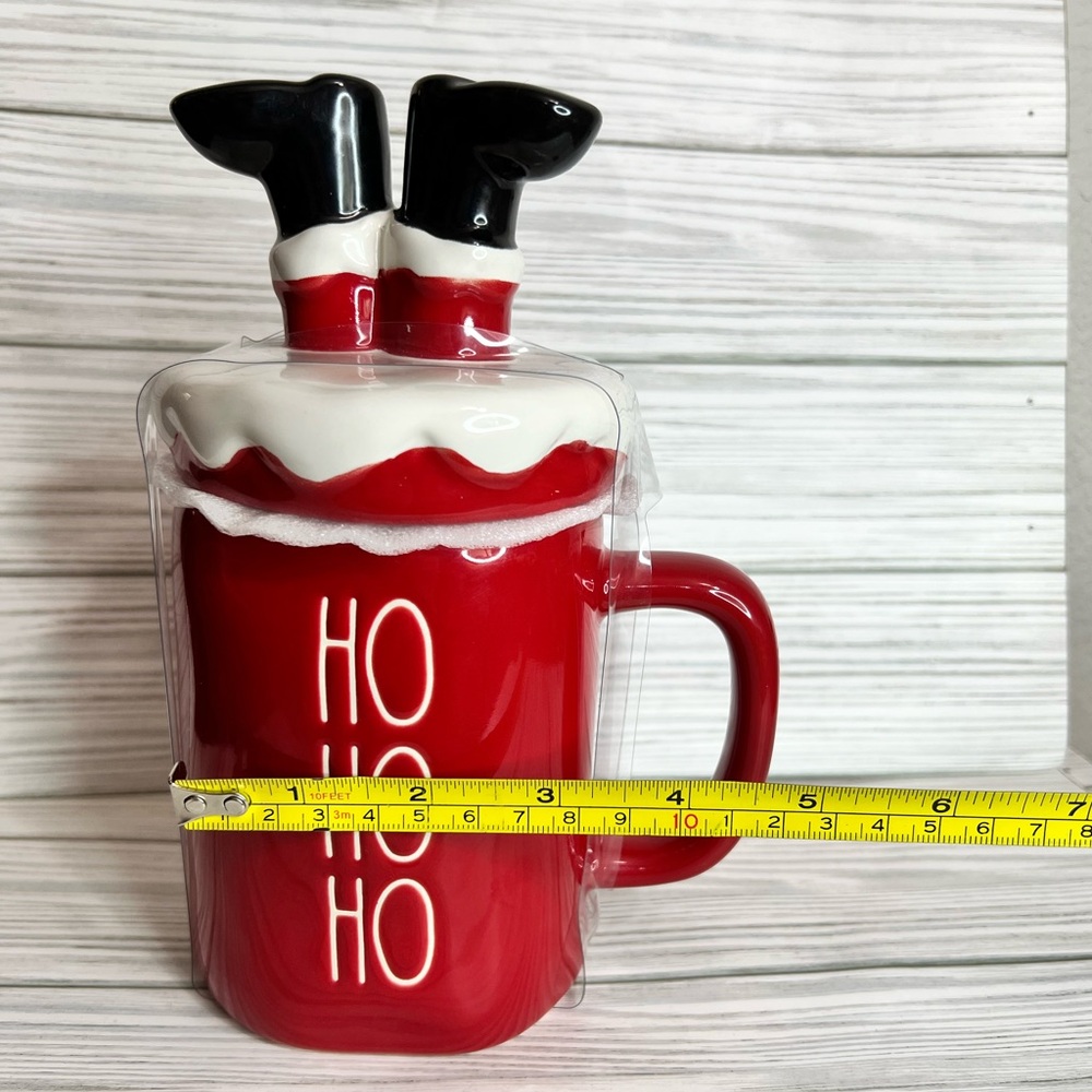 Rae Dunn NEW Red HO HO HO Santa claus Microwave safe Christmas Coffee Mug - Picture 5 of 11